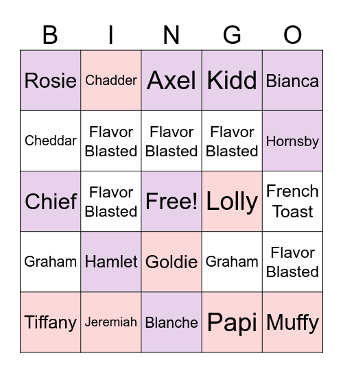 Animal Crossing Bingo Card