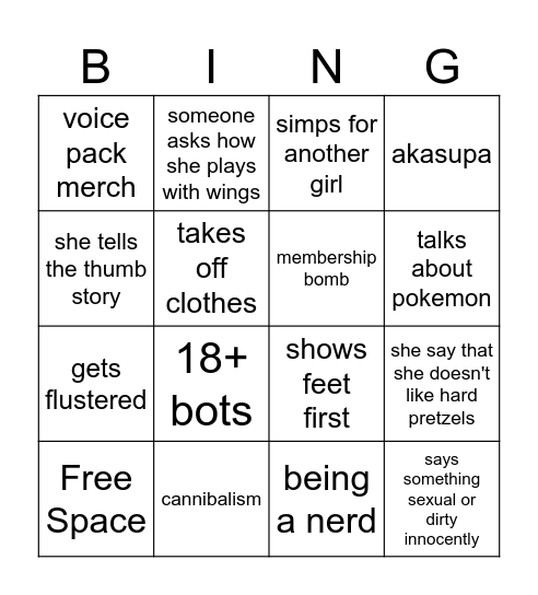 Mavia Drip Bingo Card