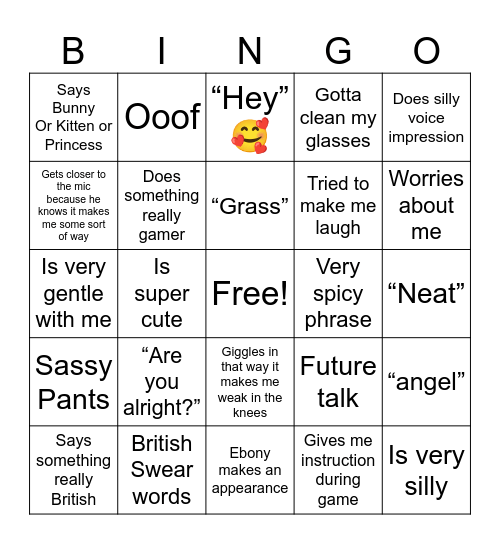 Marc Bingo Card