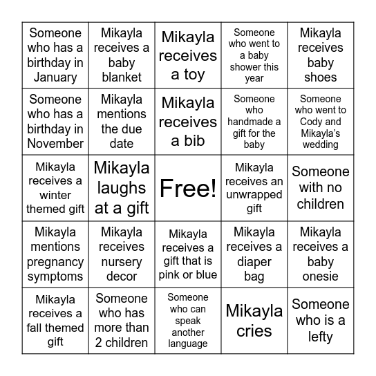 Bingo Card