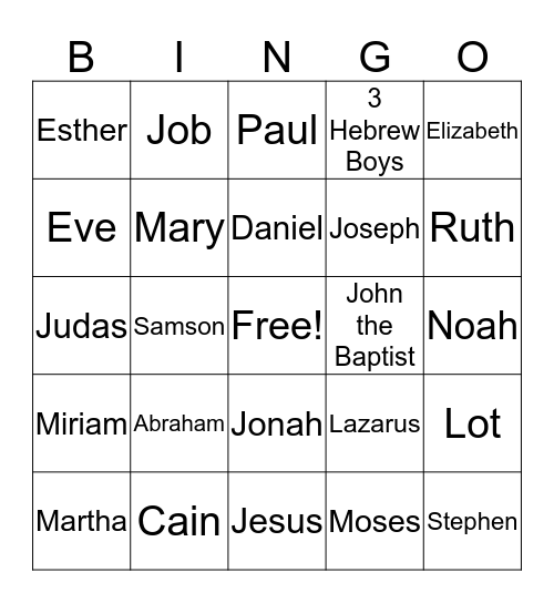 Bible Bingo Birthday Celebration Bingo Card