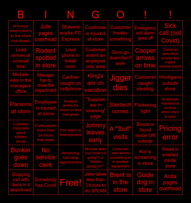 Week 2 Bingo Card