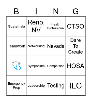 HOSA Bingo Card