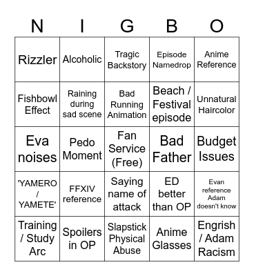 AAAAAAAAAAAAAAAAAAH Bingo Card