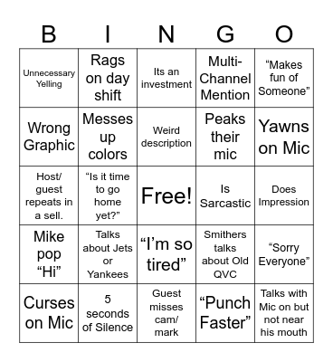 Q Bingo Card