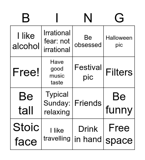 Hinge bingo Card