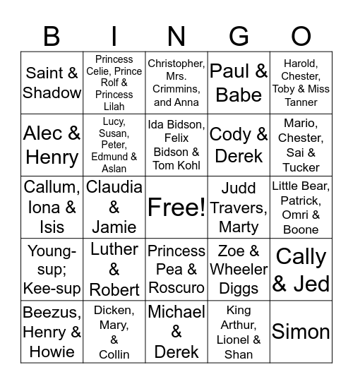 BATTLE OF THE BOOKS Bingo Card