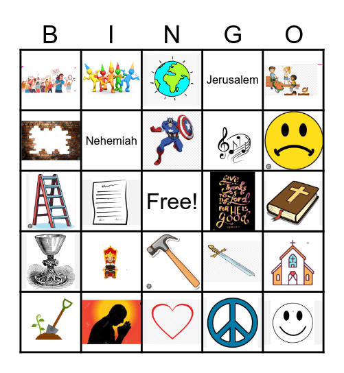 Nehemiah Bingo Card