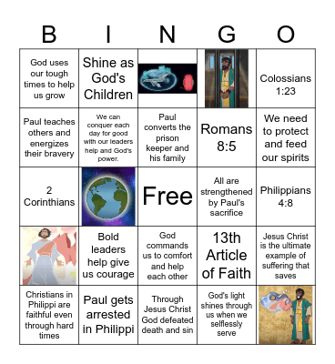COURAGE UNDER FIRE Bingo Card