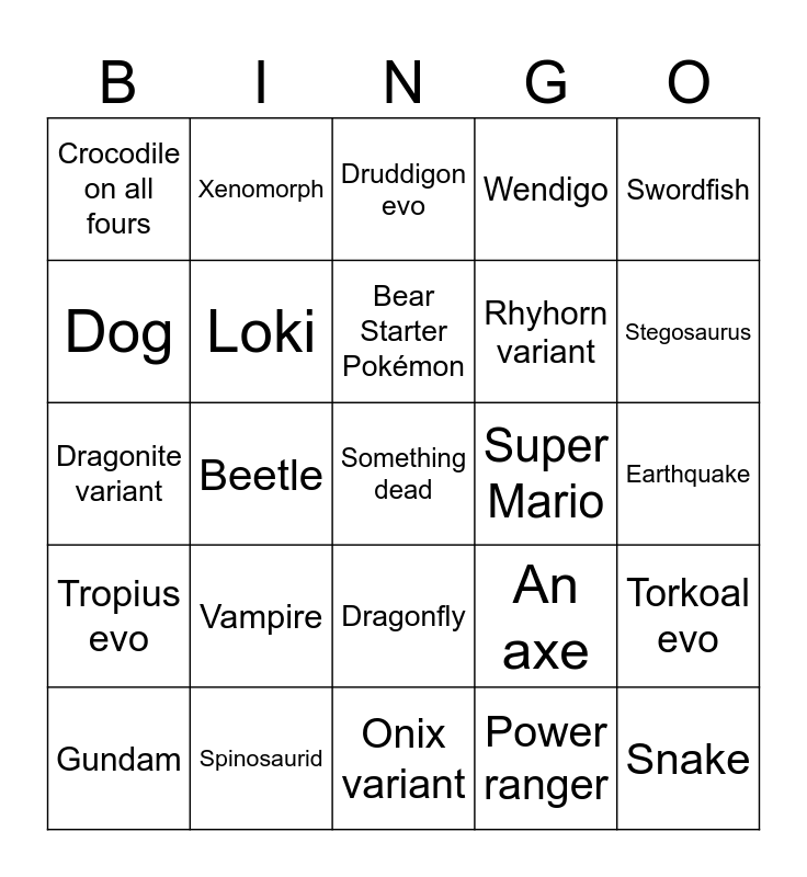 Pokémon 2024 26 Bingo Card