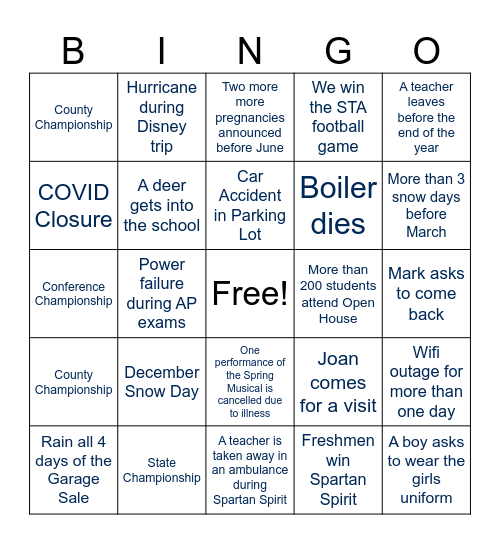 2023-2024 BINGO Card