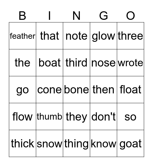Koby's  Bingo Card
