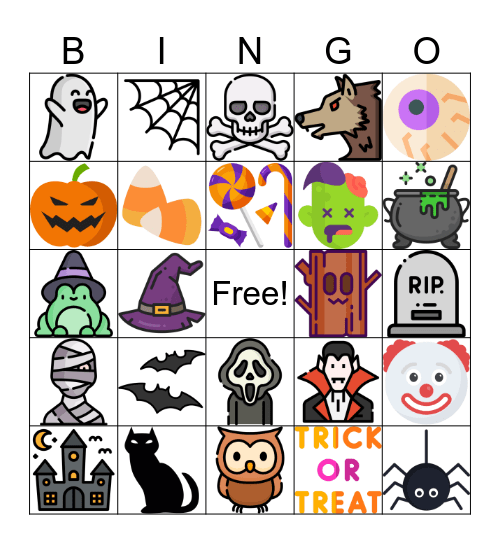 halloween bingo Card