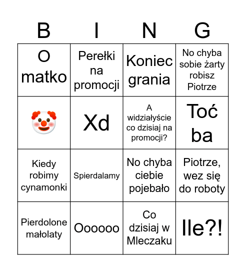 Katarzyna Bingo Card