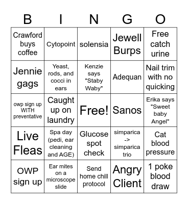 Vet Tech Week! Bingo Card