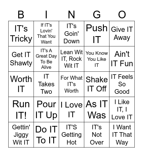 IT Bingo Card