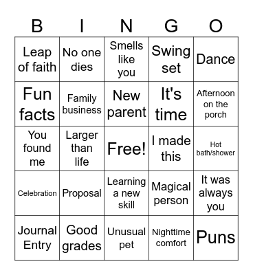 Good Things Happe Bingo Card
