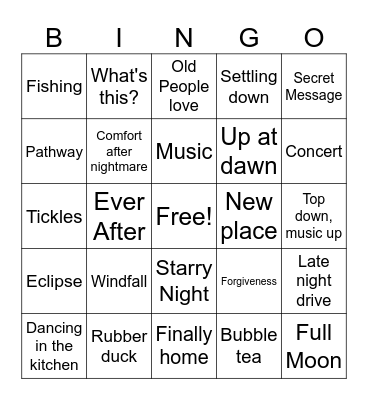 Good Things Happen Bingo Card
