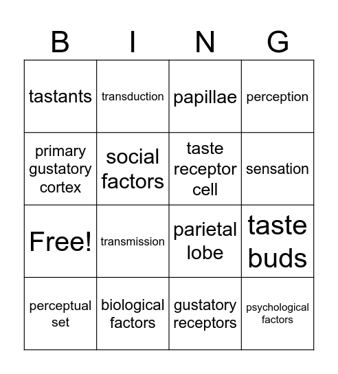 tongue stuff Bingo Card