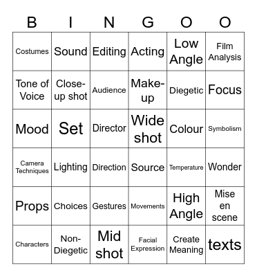 CAMELS BINGO Card