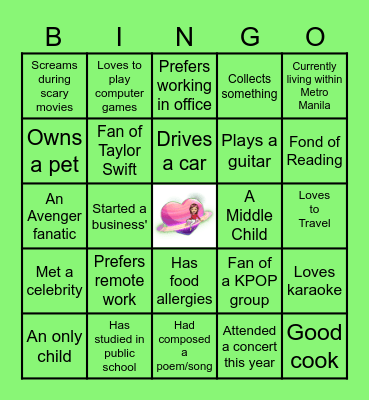 Getting to Know Bingo Card