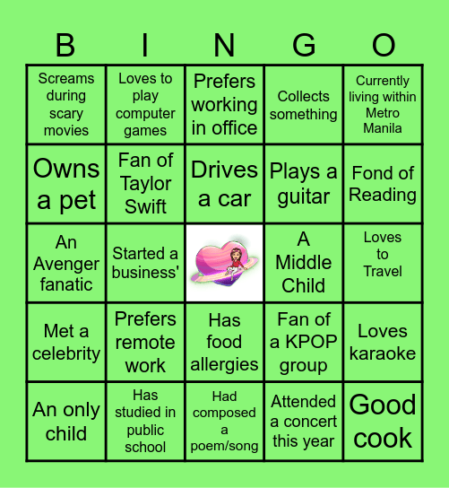 Getting to Know Bingo Card