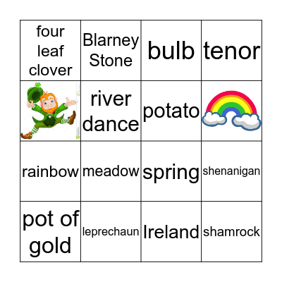 Blarney Bingo Card