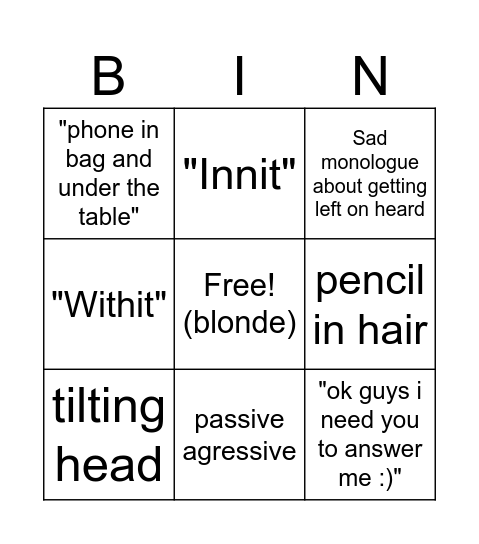 Art bingo Card