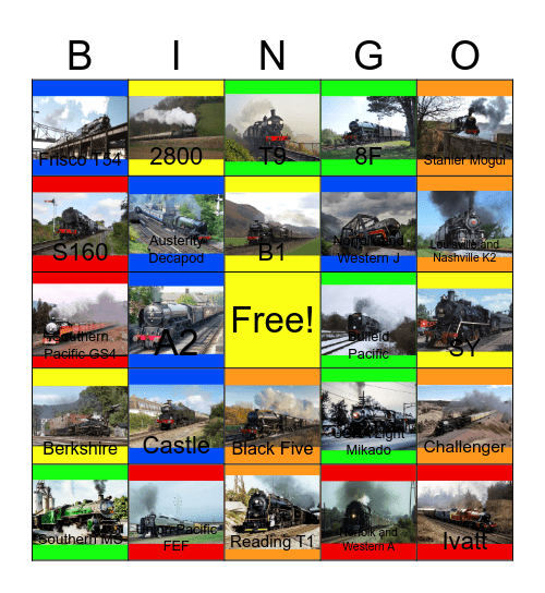 The Twilight of Steam Locomotives Bingo Card