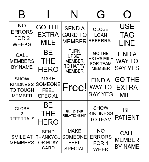 THE NECHES WAY Bingo Card