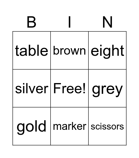 Lets Review Bingo Card