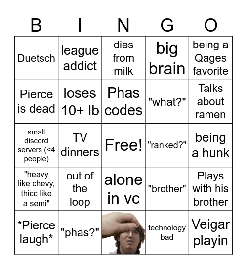 Pierce Bingo Card