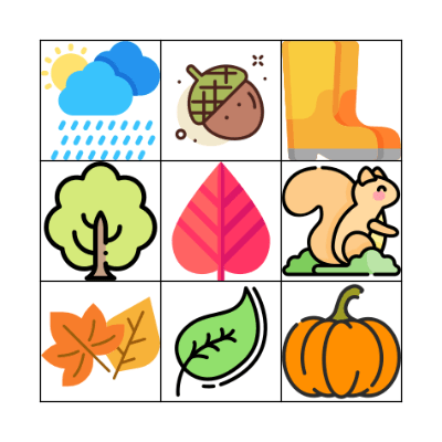 Autumn leaves Bingo Card