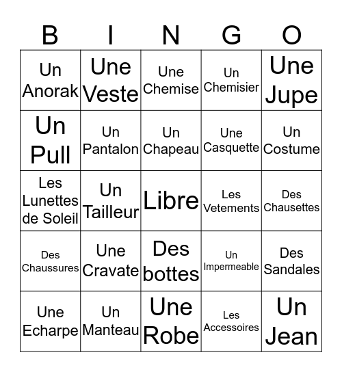 My Bingo Card Bingo Card