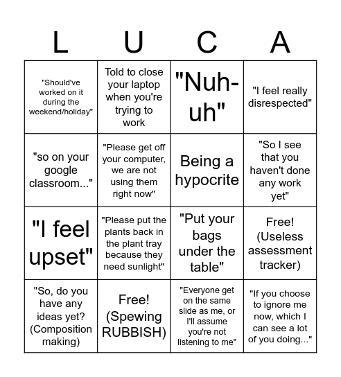 GR9 art bingo (Ms. Lucas edition) Bingo Card