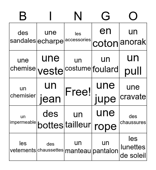 Bingo Card