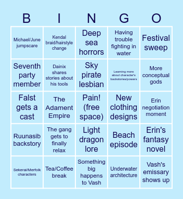 Arc 2 Bingo Card