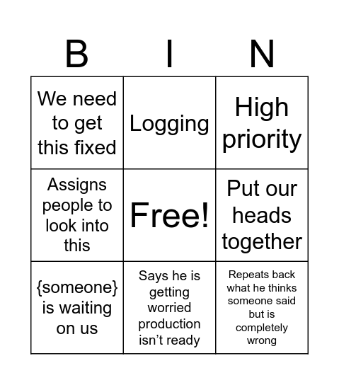 Bingo Card