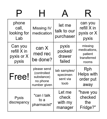 Pharmacy Week 2023 - Tech Bingo Card