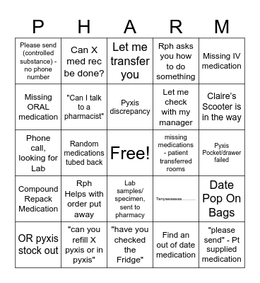 Pharmacy Week Bingo 2023 - Tech Bingo Card