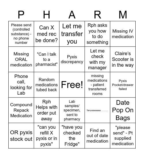 Pharmacy Week Bingo 2023 - Tech Bingo Card