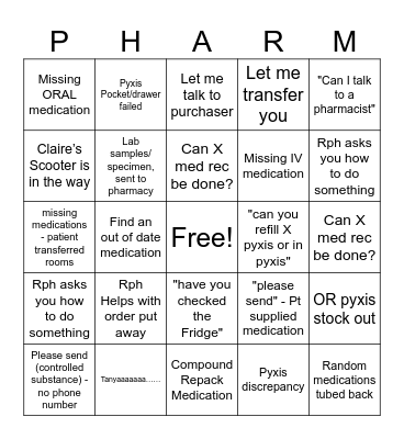 Pharmacy Week 2023 Tech Bingo Card