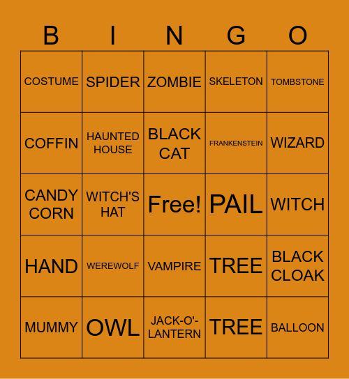 HALLOWEEN    Bingo Card