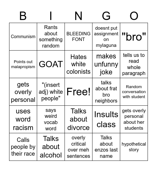 KODANI BINGO Card