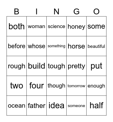 85 Bingo Card