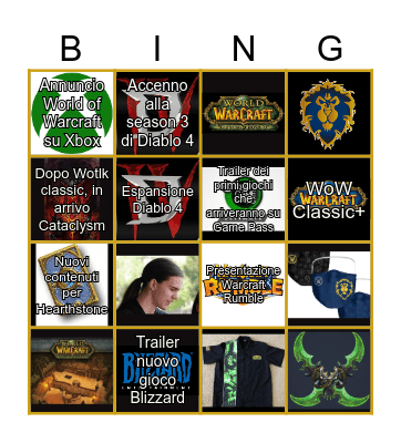 Blizzcon 2023 Bingo Card