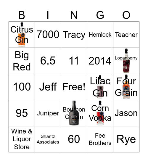 Black Button Bingo Card