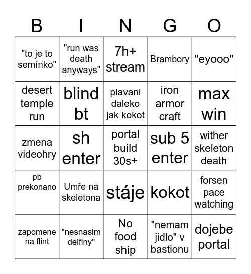 LukiGod bingo game Bingo Card