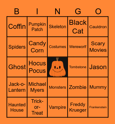 Halloween Bingo Card