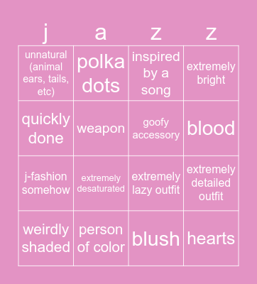 jazmines drawings Bingo Card